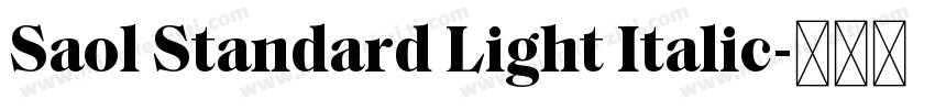 Saol Standard Light Italic字体转换